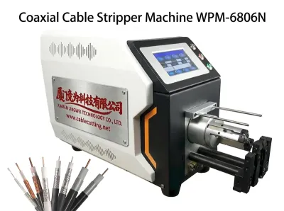 Semi-Automatic Servo Coaxial Cable Stripper Machine WPM-6806N - Wire Cutting & Stripping