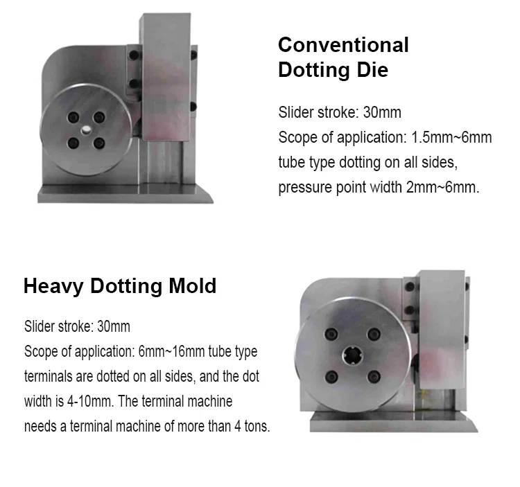 OTP terminal crimping moulds, OTP horizontal mode, wire crimping machine applicator, die for terminal machine