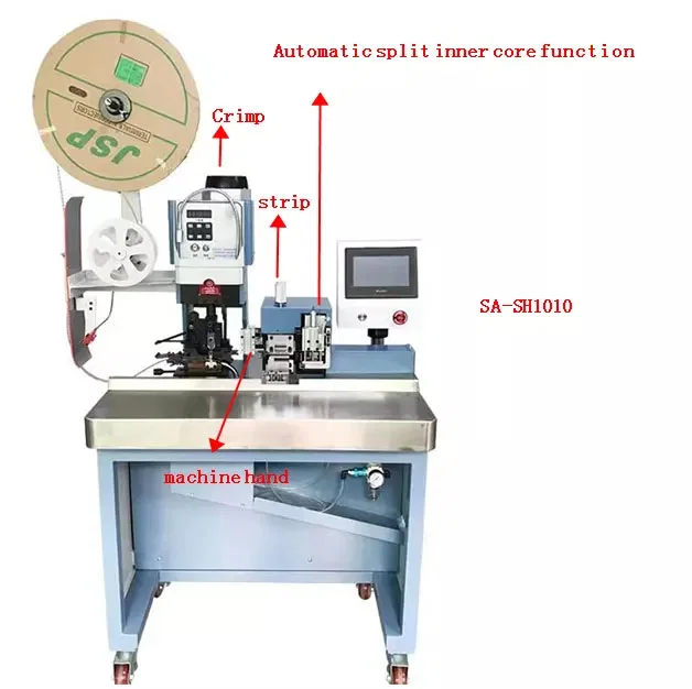  Wire Stripping Crimping Terminal, Crimping Terminal Machine, Cable Strip And Crimp Equipment, Multi-core Cablestripping Crimping Machine, Cable Inner Wires Stripping Crimping Machine, Inner Wires Stripping Crimping Machine 