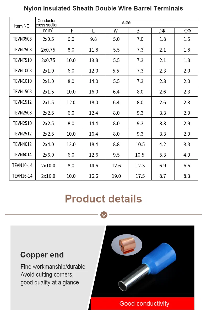 Pin Terminal, Insulated Round Terminal, Tube Terminals