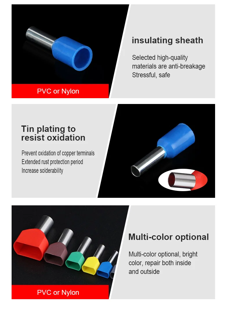 Pin Terminal, Insulated Round Terminal, Tube Terminals