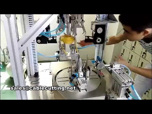 Long network cable line O shape automatic wire twist tie machine, wire winding and bunding machine