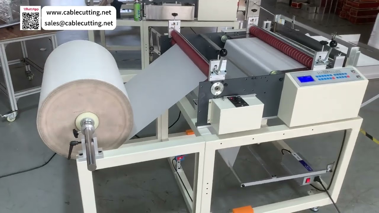 Stable Smooth Automatic Sheet Cutter Paper Slicing Roll Processing Setups Machinery Tools - Video