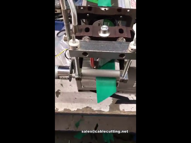 Automatic ribbon tape cutting machine, 45 angle webbing cutting machine