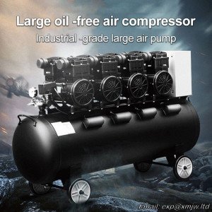 220V Silent Oil-free Air Compressor 100L 10bar Spray Painting Air Pump Industrial High-pressure Air Pump Car Air Compressor