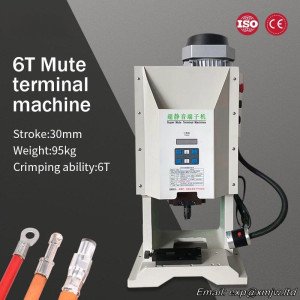 6T Terminal Machine,1.8KW 30MM AC/DC/PC Semi-automatic Ultra-quiet Electric Crimping Machine with die blade