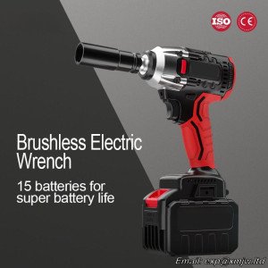 Cordless Brushless Electric Wrench Impact Wrench Socket Wrench 21V 320N.m Li-ion Battery Hand Drill Installation Tools Set