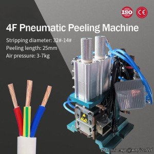 4F Pneumatic Wire Stripping Machine, 25mm 32-14AWG Multi-core Sheathed Wire ，winding wire ，Cable Core Wire Stripping Machine