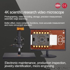 4K High-definition Microscope, Dedicated Measurement Industrial Camera Digital Optical Repair Inspection Magnifying Microscope