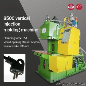 850C vertical injection molding machine forming DC plugs pvc material PE,PP plastic data cable pressure inject equipment