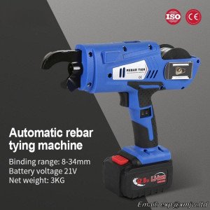 21V Rechargeable Rebar Tier Binding Machine Automatic Handheld Rebar Tying Machine with Lithium Battery for Concrete Structure