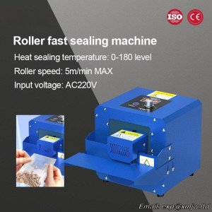 Small Automatic Roller Sealing Machine Tea Bag Aluminum Film Bag Heat Sealing Machine Plastic Commercial Edge Packaging Machine