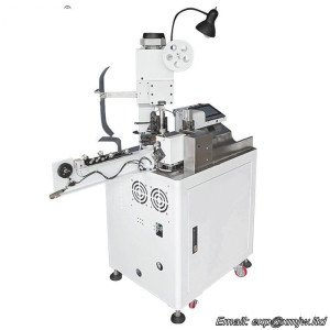 Full Automatic Single-head Terminal Machine Double-row 2P Wire Stripping Machine Cable Cutting and Crimping Machine