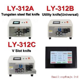 Upgrad Automatic Touch Screen 4 Wheel Wire Tube Sleeving Cutting Machine 312C 312B 312A Cable Cutter 220V 110V For 1-12MM Pipe