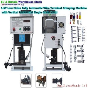 Terminal Machine 220V 110V Fully Automatic Wire Terminal Crimper 1.5T Low Noise Vertical Horizontal Single Grain Mold Optional