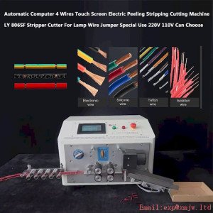Lamp Jumper Special Use Wire Stripping Cutting Peeling Machine Touch Screen Control LY-806SF 4 Wires Line Cable Cutter Automatic