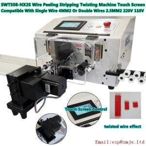 Fine Wire Twisting Machine NX2S Cable Peeling Stripping Twister Touch Screen For 4MM2 Single /2.5MM2 Double Line 220V110V