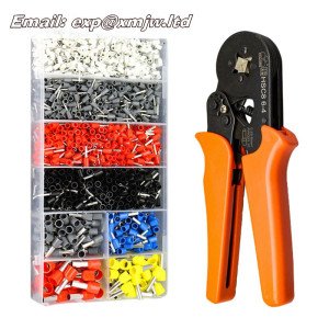 Boxed Terminal Block Cord End Crimping Sleeve Terminal Cable Connector Electrical Tube Terminals Kits Insulated With Wire Pliers