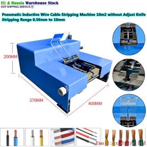 Desktop Pneumatic Inductive Cable Stripping Machine 10m2 Adjust Knife Free High Accuracy Peeler for 0.56-10mm Wire Line Stripper