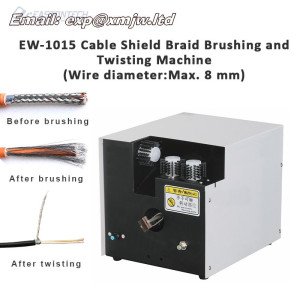  1015 Semi-automatic Electronic Wire Cable Shield Braid Brushing And Twisting Machine For 1-8mm