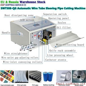 Wire Tube Cutter Machine Automatic QG Sleeving Pipe Cutting Device for Cable Stripping Peeling Equipment Free Shipping