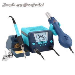 New Design 2 In 1 LCD Digital Display Rework Station With Hot Air Gun Soldering Iron Digital Constant Soldering Stations