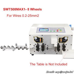 SWT508MAX1 25MM2 Automatic Wire Stripping Peeling Cutting Machine 650W 8 Wheels Drive Cable Cutter Stripper 0.2-25mm2 220V 110V