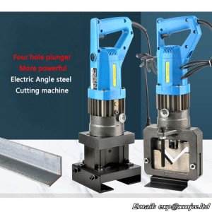 Mesin pemotong baja sudut elektrik portabel, mesin pengolahan baja sudut multifungsi hidrolik pemotong sudut besi
