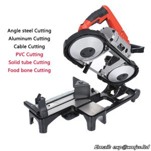 Electric band saw Metal Woodworking Cutting machine Stainless steel Angle iron PVC pipe Cable Food bone Multi-function Cutter