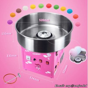 New Cotton candy machine Commercial Fully automatic Upgrade sugar head DIY production Electric Fancy candy floss machine