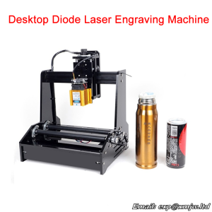 Assembled Desktop Diode Laser Engraving Machine Cylinder Engraver Superpower 15000MW 15W For Cans Stainless Steel Wood Paper