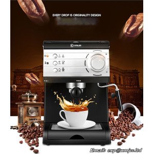 Espresso maker DL-KF6001 Italian household semi-automatic fancy coffee machine, grinding coffee bean steaming machine