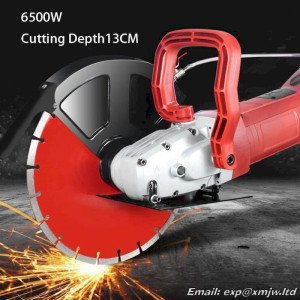 6500W Grooving (or slotting) machine 13/16CM depth Angle grinder Concrete wall Dust-free Hydroelectricity Stone cutting machine