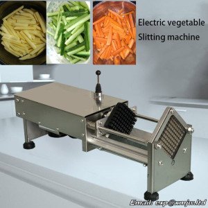 Electric French fries cutting machine Vegetable Slitting machine Potato cucumber radish onion eggplant Strip cutting machine