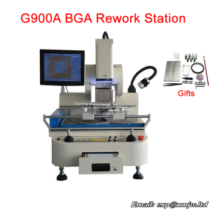 G900A Semi-automatic 3 Zones Max 65x55cm Big Area Hot Air Align BGA Rework Station 220V 9600W With Tube Type Pre-heating