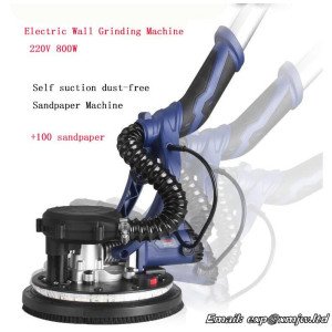 Electric Wall Grinding Machine 220V 800W Self suction dust-free Sandpaper Machine Extension rod putty Wall Grinder+100 sandpaper