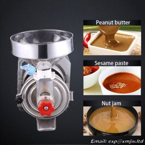 Peanut butter/Sesame paste machine Stainless steel electric Commercial high-power 2.2KW Sauce grinding machine Refiner