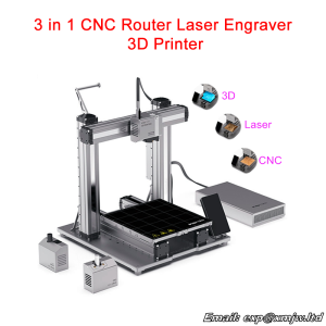 3 in 1 CNC Router Laser Engraver 3D Printer Machine For DIY Learning Leather Wood Carving