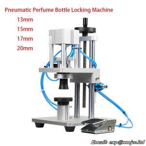 Perfume bottle sealing machine, Pneumatic Medicine bottle cover locking machine, Aluminum plastic cap rolling machine