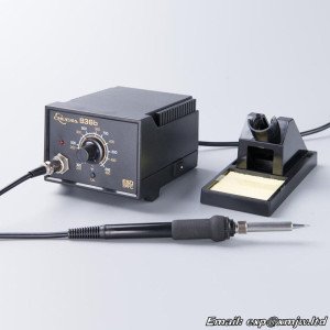 Thermostatic soldering station MTS936b, including soldering iron frame handle, temperature-regulating electric soldering iron