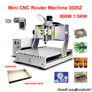 Mini CNC Router 3020Z  800W 1.5KW  Engraving Drilling And Milling Machine VFD Spindle For Wood Metal Working