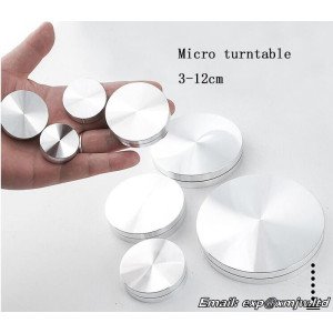 Micro aluminum alloy Turntable Base bearing Extremely small Display handicraft Small Rotary Table Mini handheld Rotator
