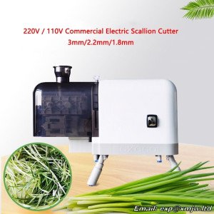 Commercial scallion Shredder Scallion slicer 220V/110V Electric scallion Cutter Automatic Capsicum Celery slicer 3mm/2.2mm/1.8mm