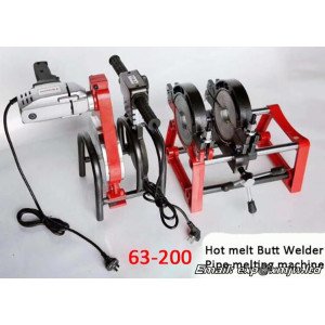 Manual single column Pipe Melting Machine 63-200mm Butt welding machine PE pipe Hot melt Butt Welder