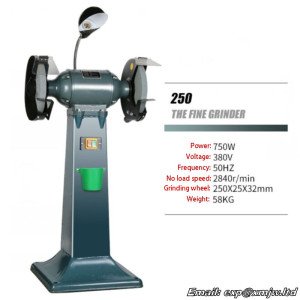 250-type Heavy industrial grade Vertical grinder 380V polishing machine 250mm Electric sand wheel grinder 750w 1100w