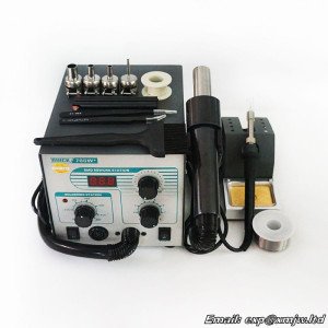 QUICK 706 Rework Soldering Station 2 In 1 Hot Air Soldering Iron LCD Digital Display Welding Station For BGA PCB IC Repair