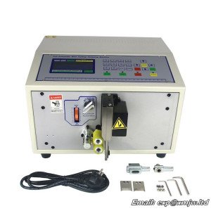 QG Automatic Computer Wire Pipe Sleeving Cutting Machine 200W Silica Plastic PVC Wire Tube Cable Cutter Tool 220V 110V