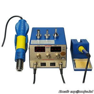 YAXUN YX-886D+ 2 in 1 SMD hot air and soldering station temperature Momery Function Rework station 5V 1A USB Output