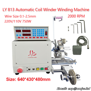 LY 813 Automatic Coil Winder Winding Machine For New Energy Transformer And Integrated Copper Foil Wire Size 0.1-2.5mm 220V 110V