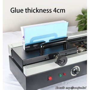 Manual hot melt adhesive binding machine Automatic wireless desktop A4 A3 format Cementing machine Graphic tender document book